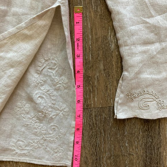 Valerie Separates Neutral Linen Tunic Kaftan Top Size M - Picture 10 of 10